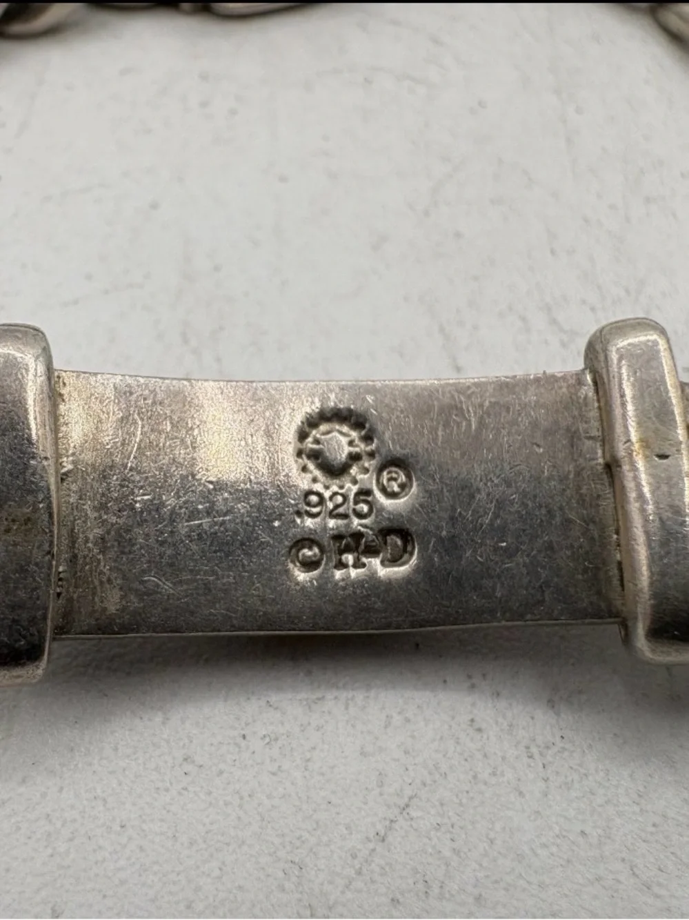 Vintage Sterling Silver Harley-Davidson Curb Link Bracelet 27G RARE